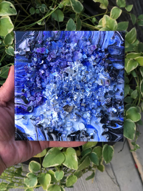 Host a Sapphire Blue Crystal Acrylic Pour