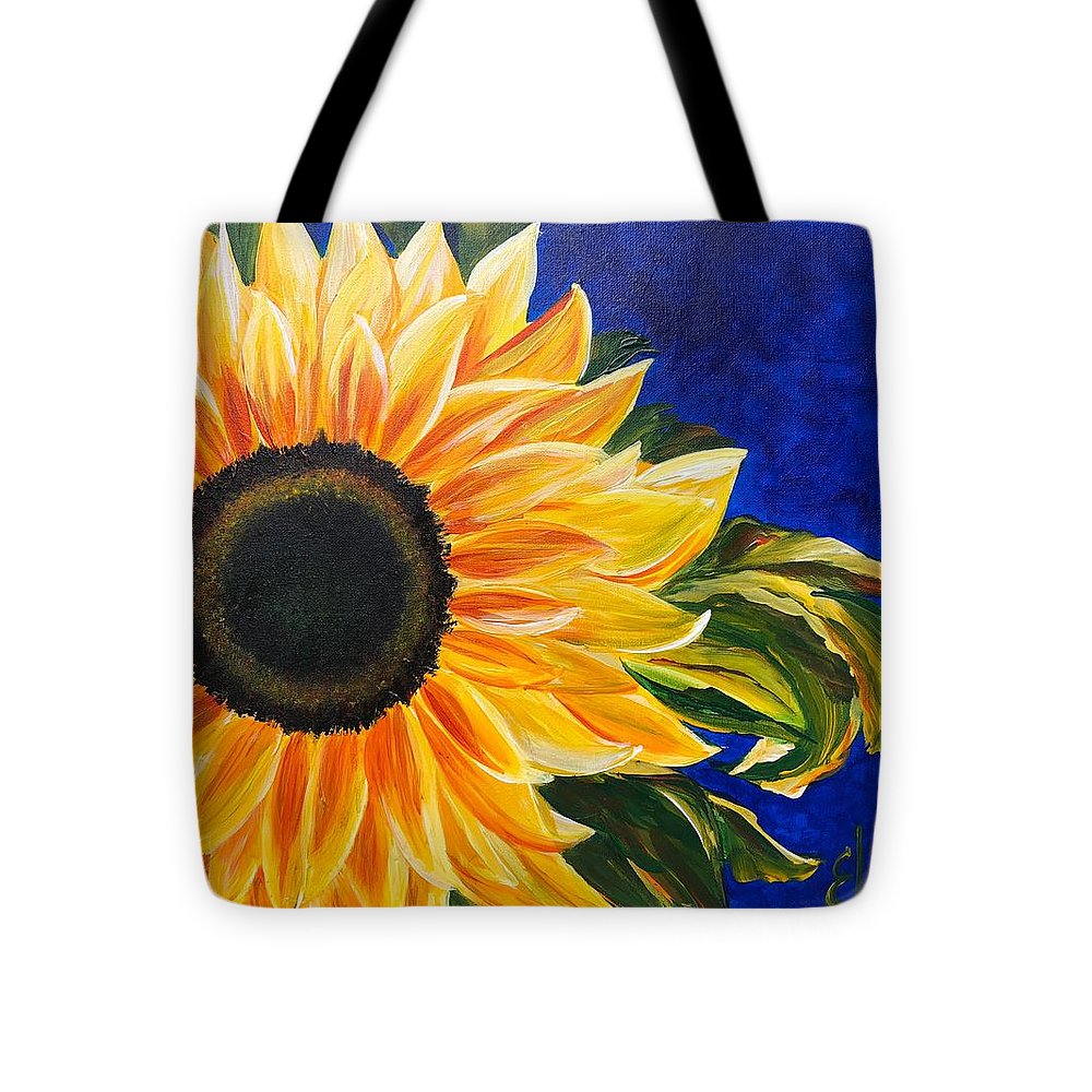 Black Tote Bag Mockup with Sunflowers Graphic by TasiPas · Creative Fabrica