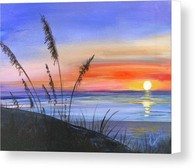 Sunset at the beach - Canvas Print