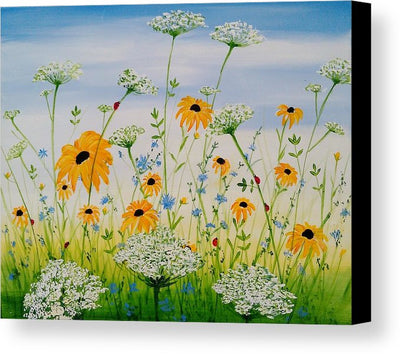 Whimsical Wildflowers - Canvas Print